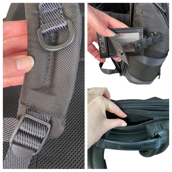 Tumi Alpha Bravo Tyndall Black Nylon Leather Utility Backpack Unisex Travel Bag - Picture 15 of 16